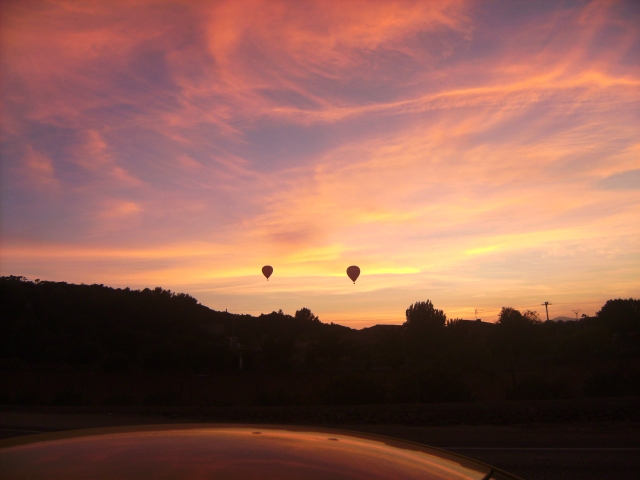Atardecer en un globo aéreo